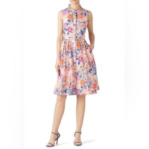 Jcrew liberty London pink pavilion button up dress size 0